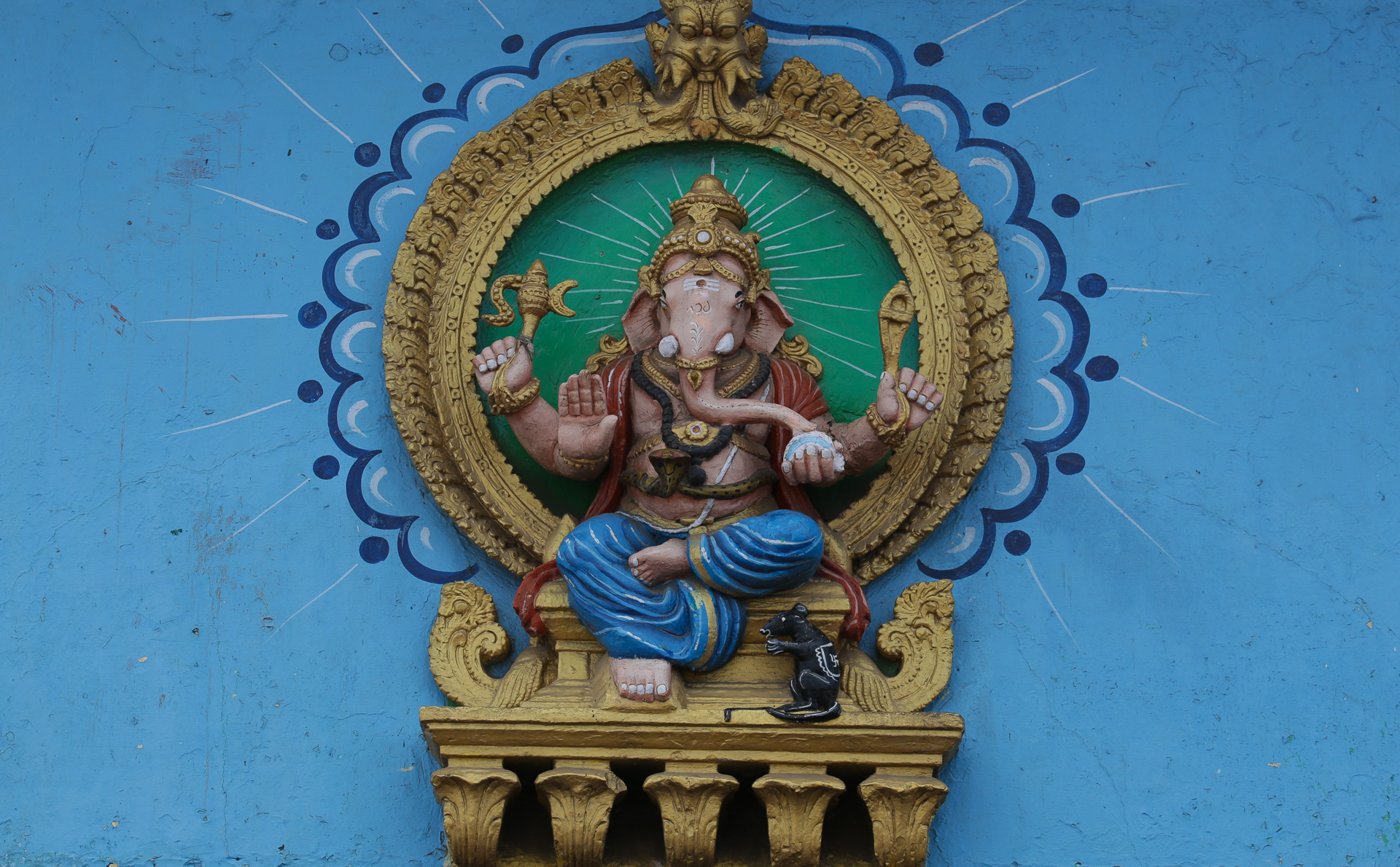 Effigie de Ganesh à l’entrée de Chamundeshwari