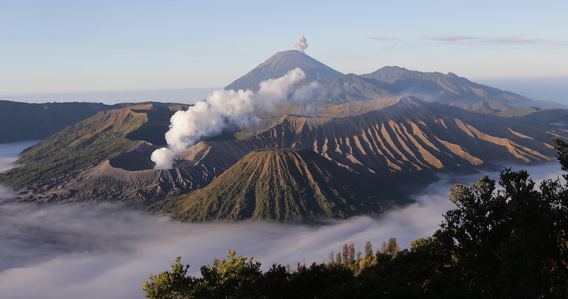 lever de soleil sur le volcan Bromo