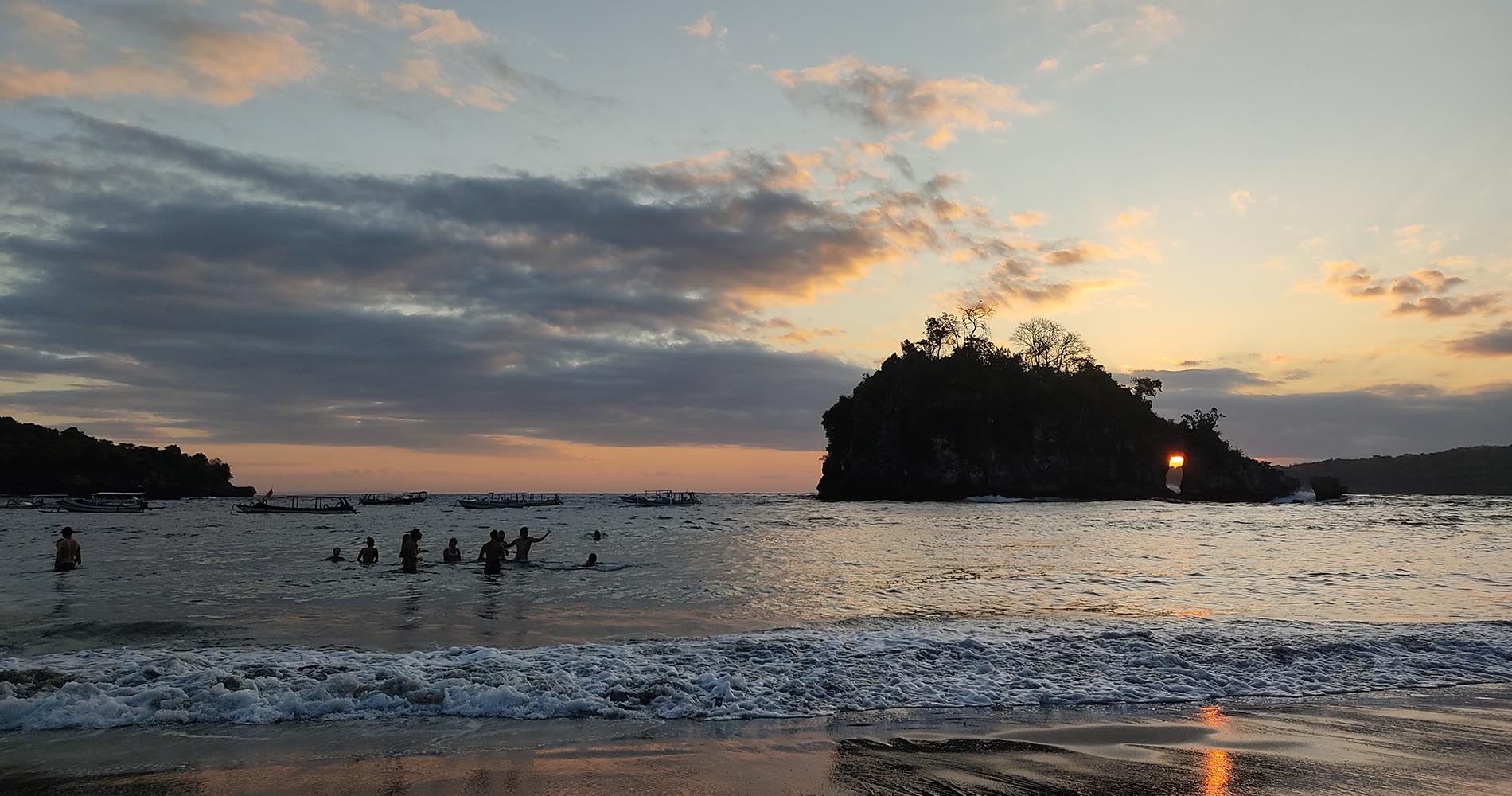 coucher de soleil à Crystal Bay