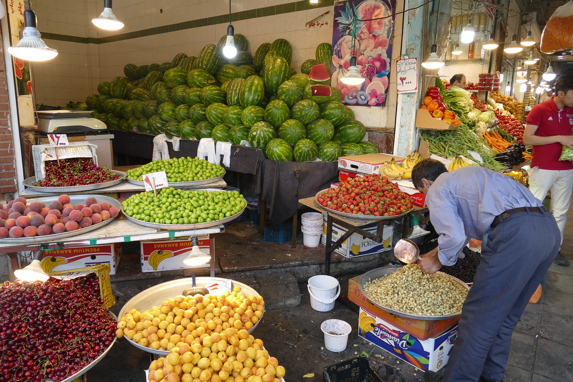 Panaché de couleurs au bazar de Tabriz