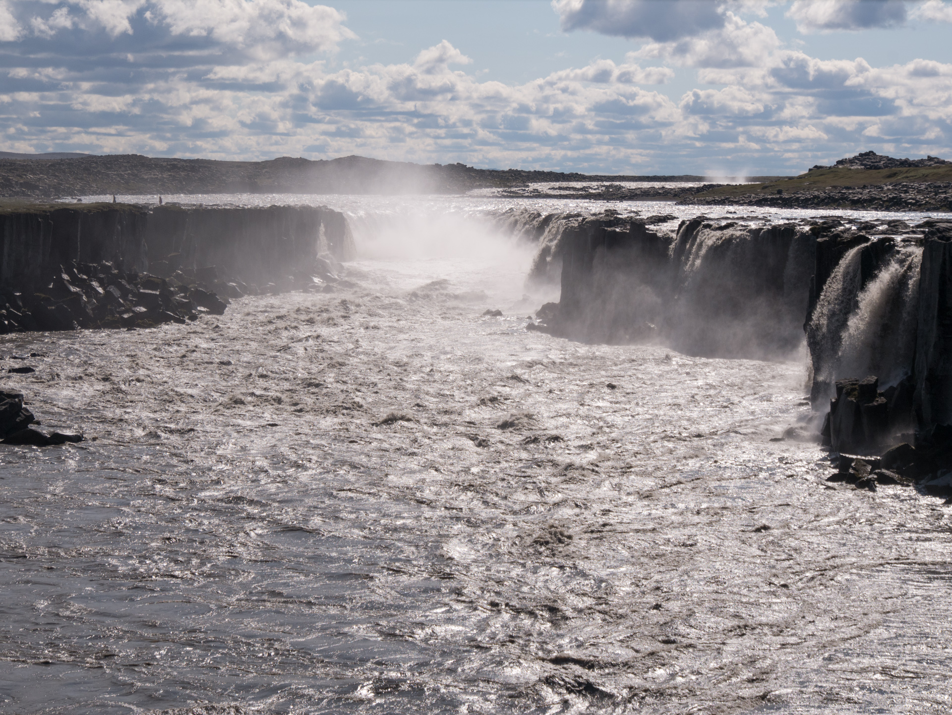 cascade de Detifoss - chutes en amont