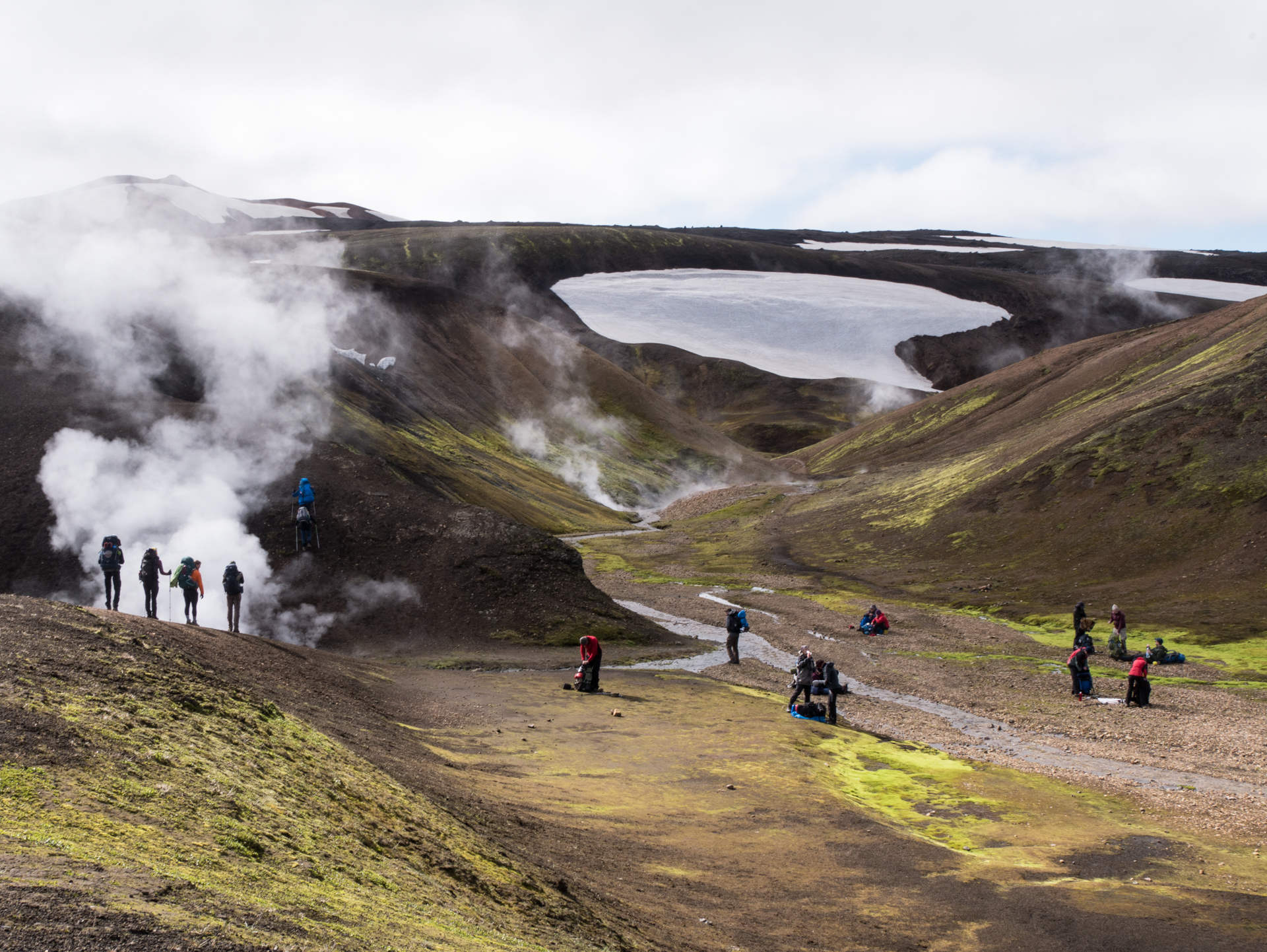 Des sources de vapeur Landmannalaugar