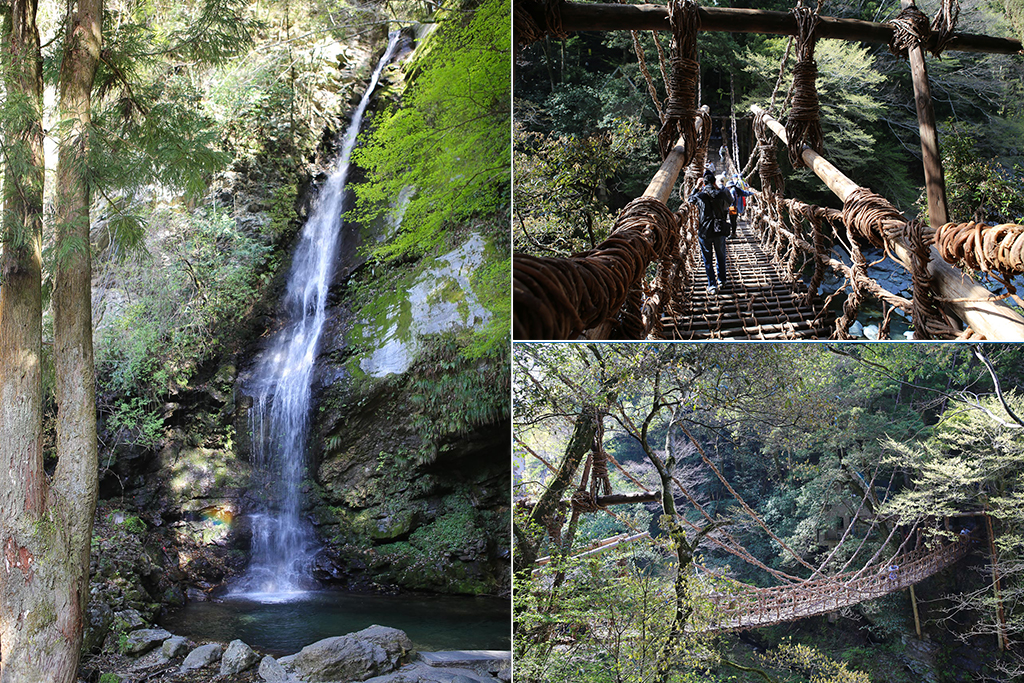 Pont d’Iya et cascade de Biwa