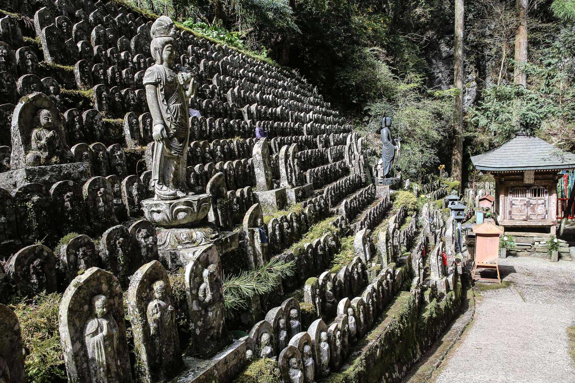 Sur le chemin de sortie de Iwaya-ji