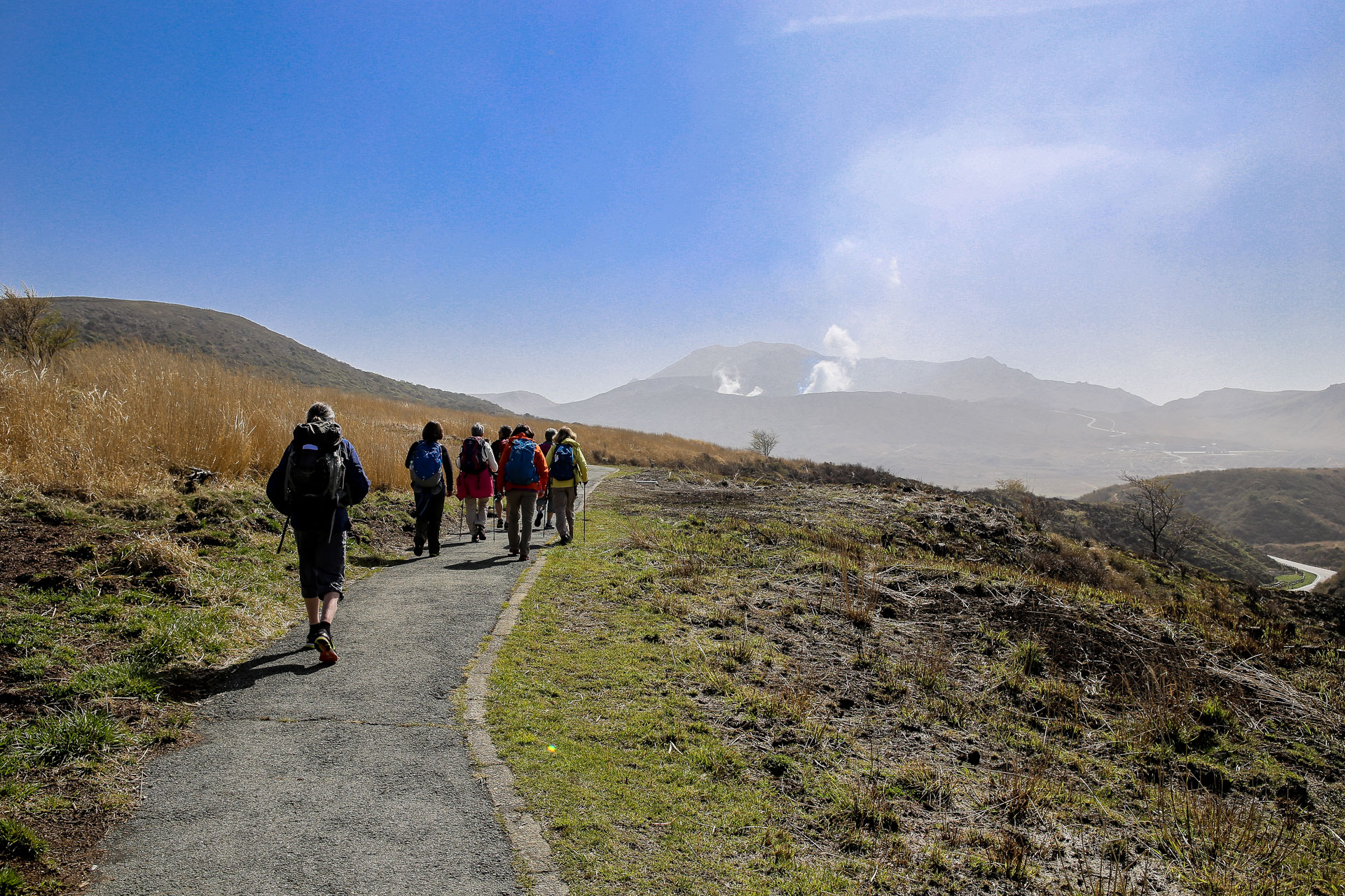 Début de la montée vers le Mt Kishimadake