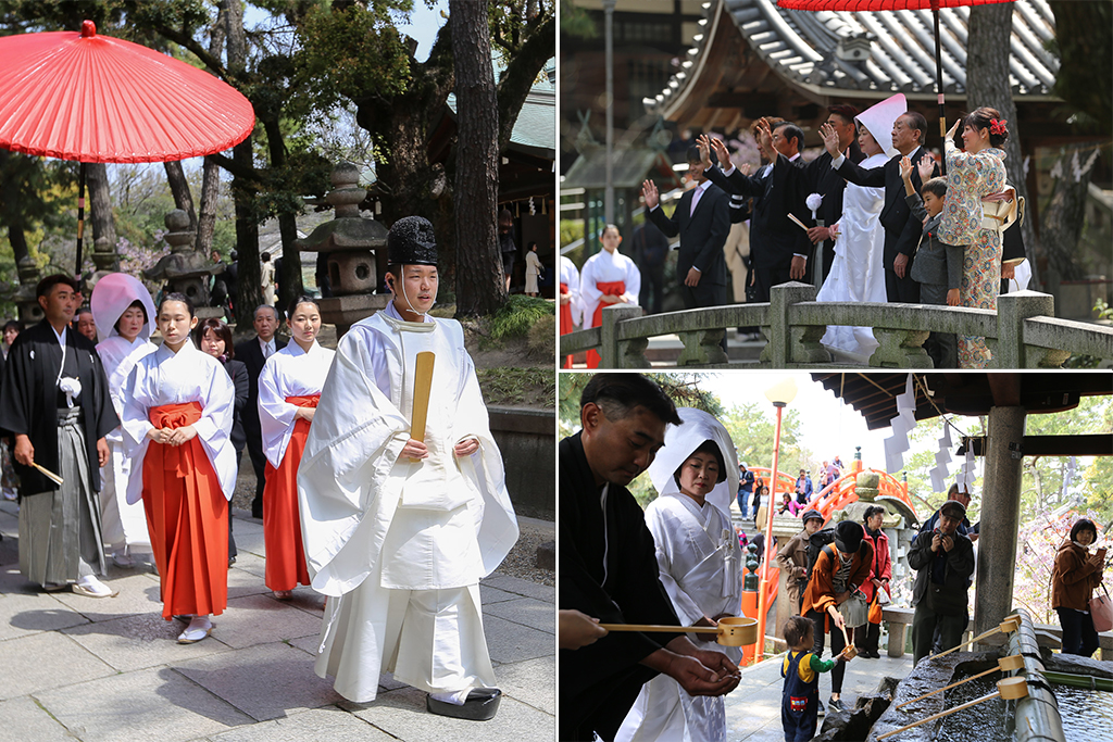 mariage Shinto à Sumiyoshi taisha