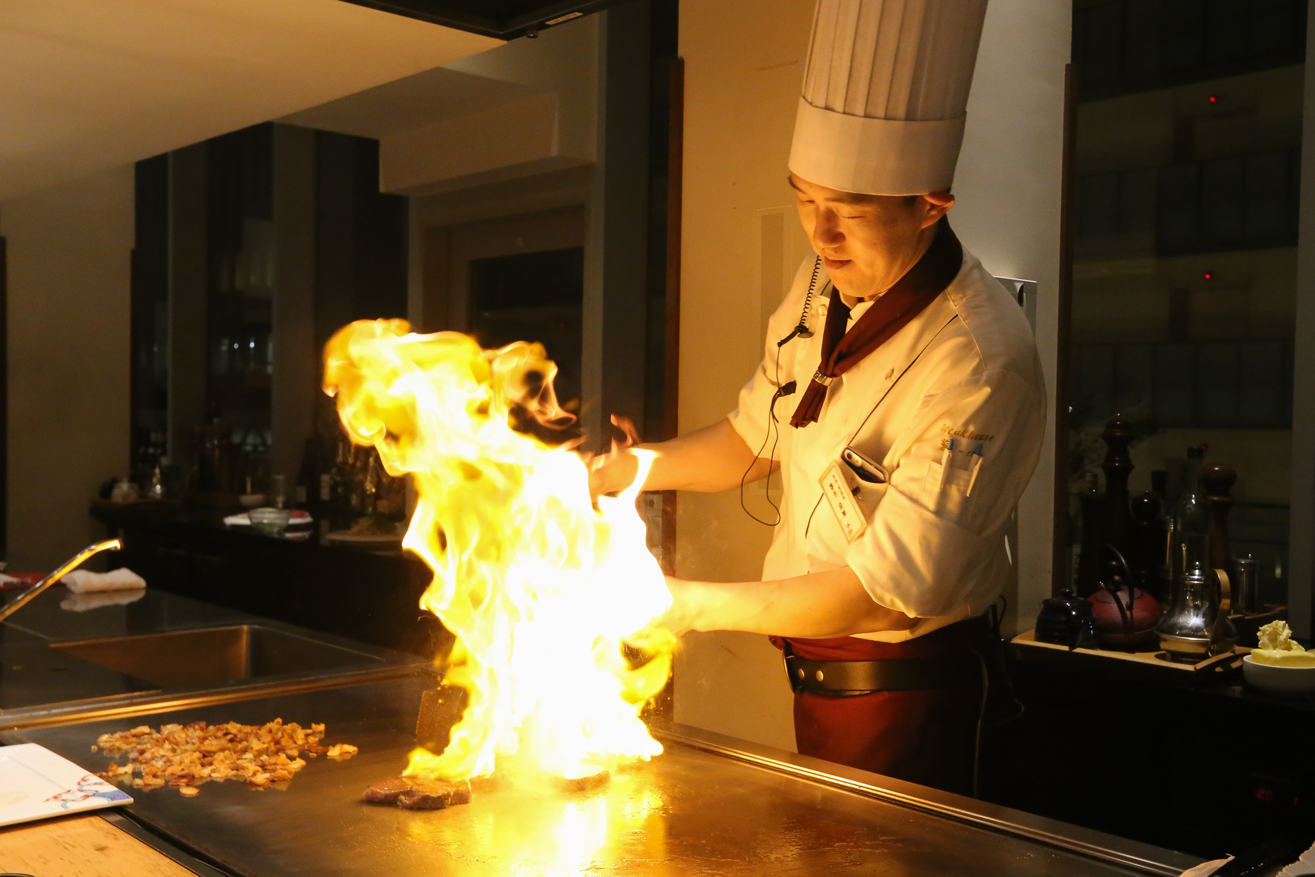 Chef cuisinier Japonais boeuf de Kôbe