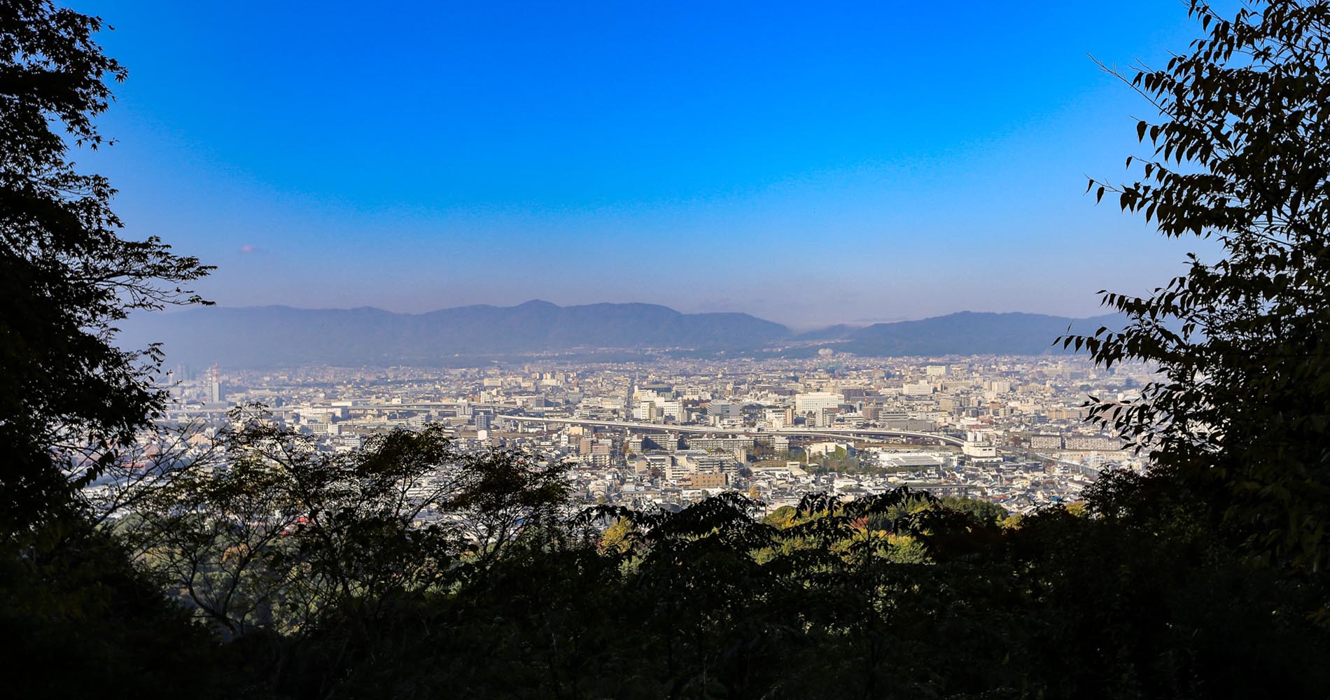 Depuis une clairière, vue de Kyoto