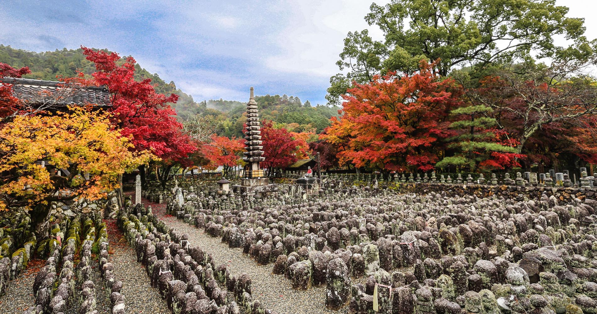 Le cimetière de Adoshino Nembutsu-ji