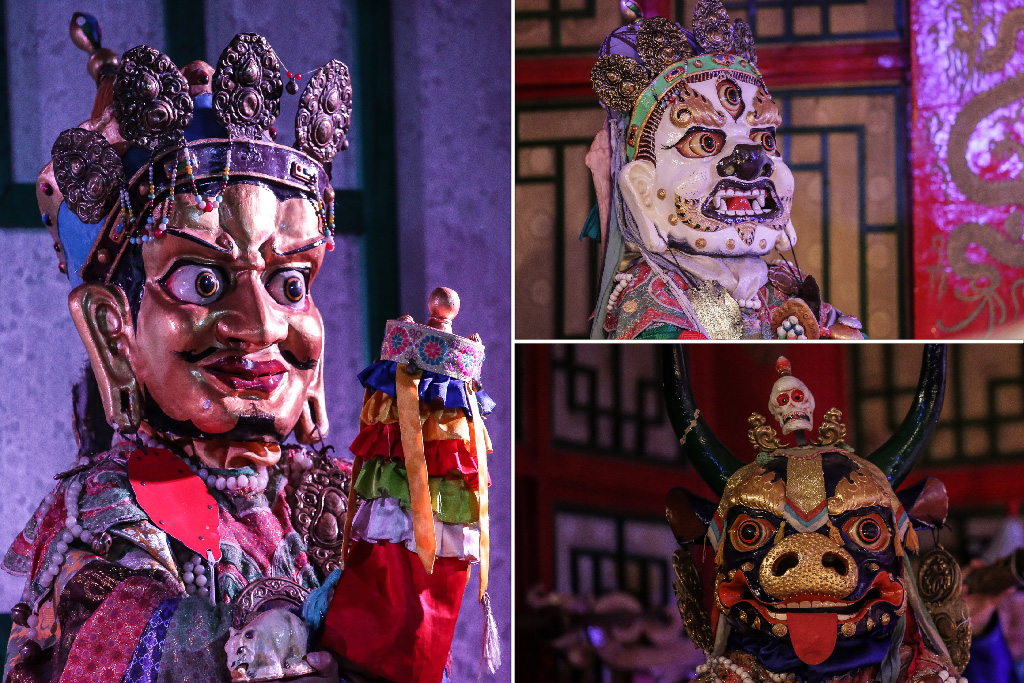 Masques danses Tsam bouddhistes mongolie