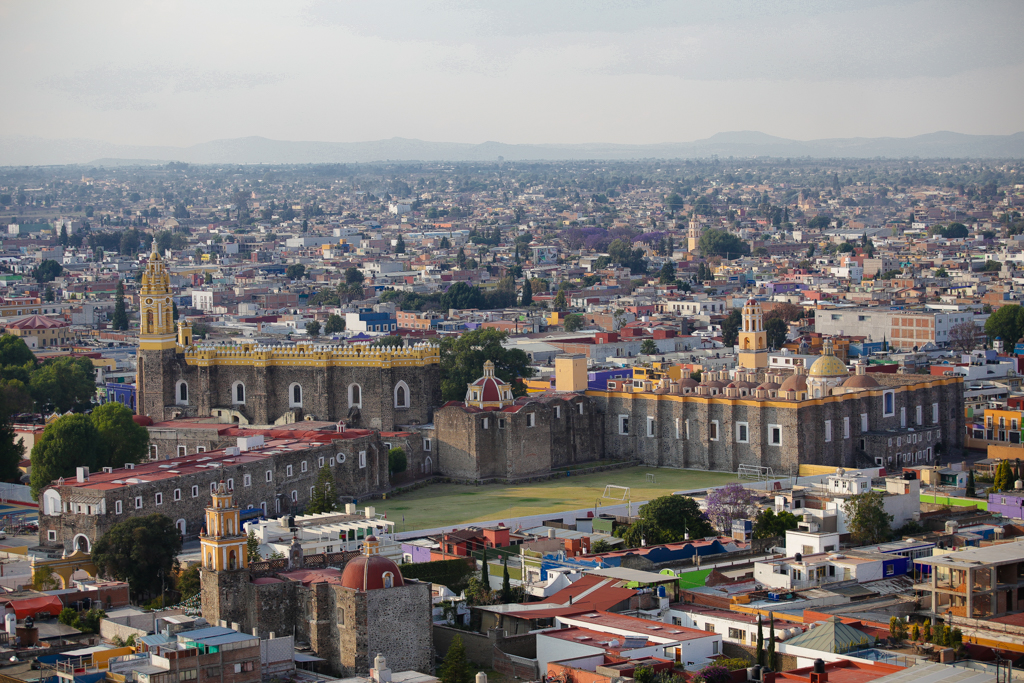 Vue sur l’ensemble Capilla Real et Templo de San Gabriel - Santiago Quiotepec  et Cholula