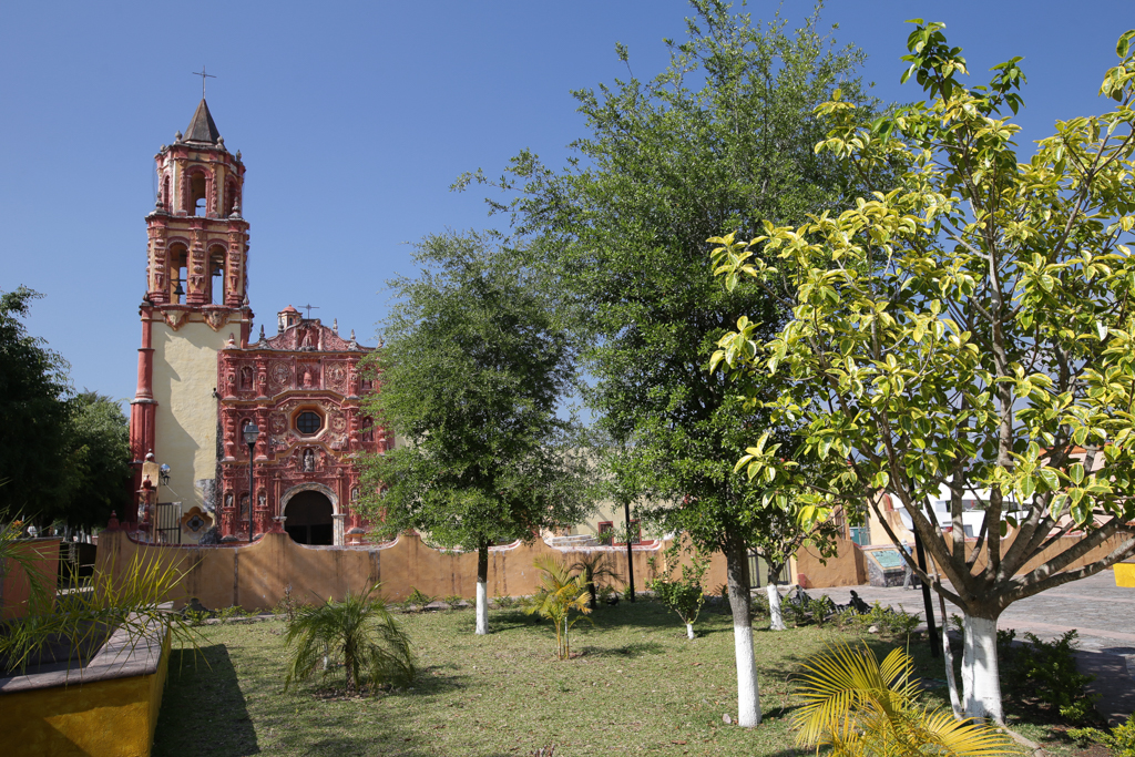 La façade de Santa Maria del Agua de Landa - Jalpan de la Serra et Landa de Matamoros