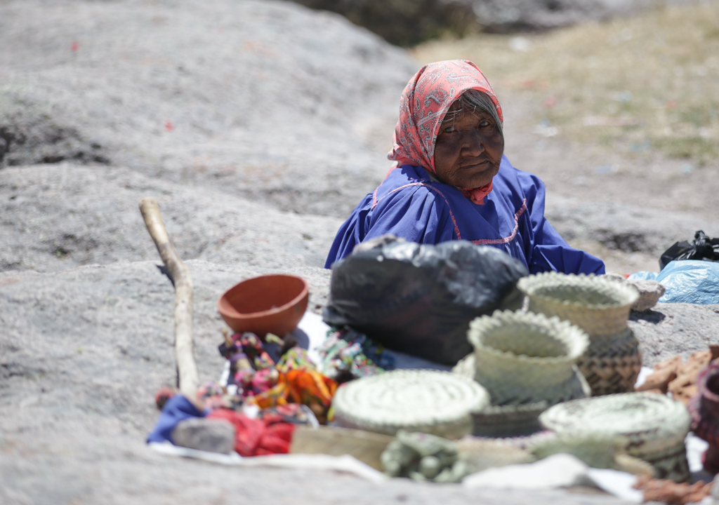 Une des spécialités de l’artisanat local : la vannerie - Barrancas del Cobre et Creel