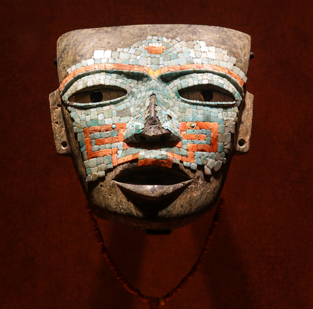 Salle Maya, masque mortuaire - Mexico