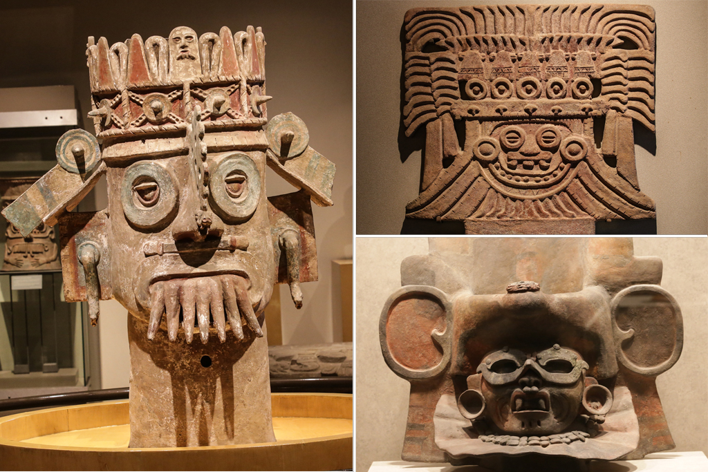 Le Dieu de la pluie, Tlaloc, omniprésent dans de nombreuses salles - Mexico