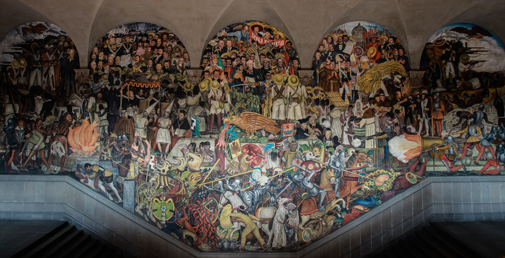 Le mur du milieu. La conquête, l’indépendance et les guerres intestines - Centre historique de Mexico