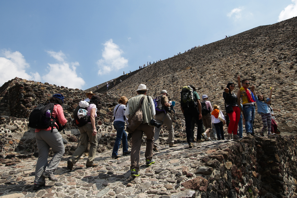 Le temple du Soleil - Teotihuacan et Puebla