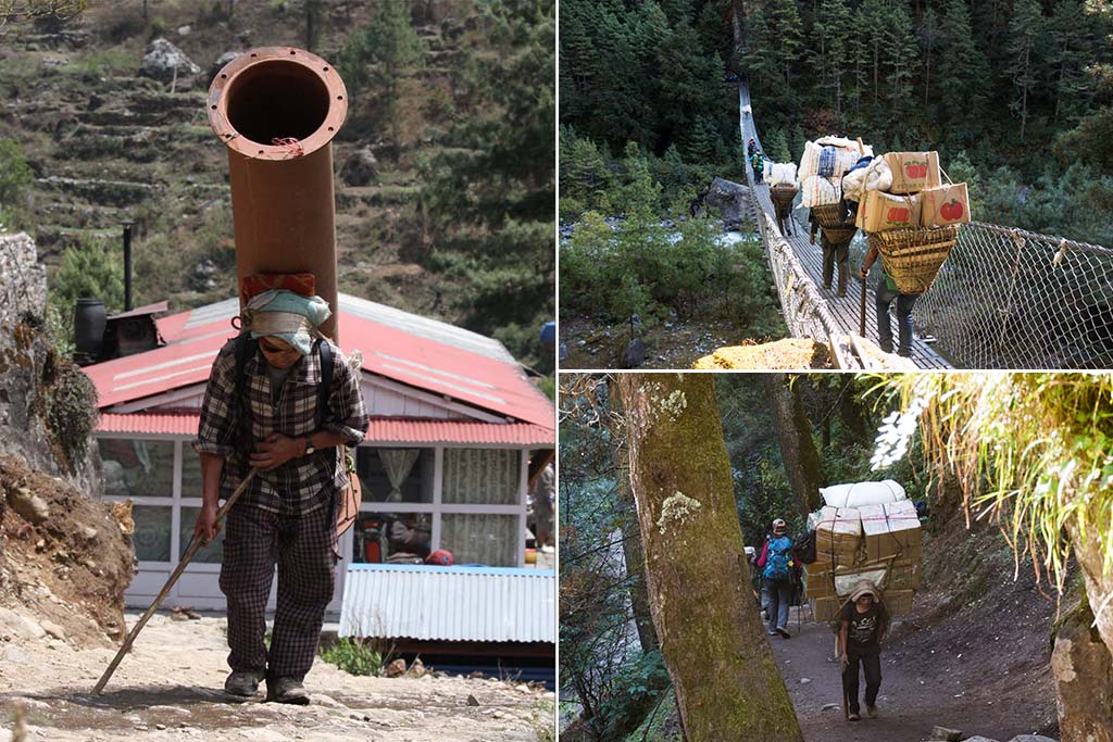 Forçats des temps modernes - De Phakding à Namche Bazar