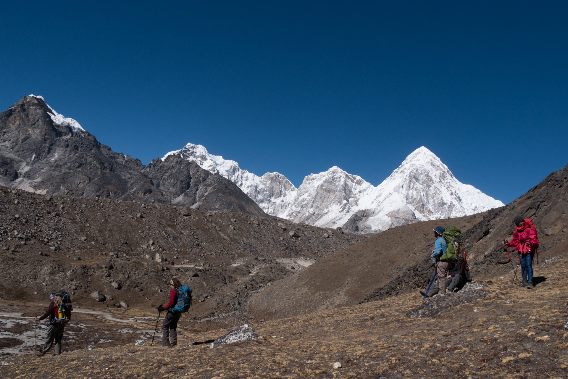 Le Pumori lors de la descente - Le Kongma la