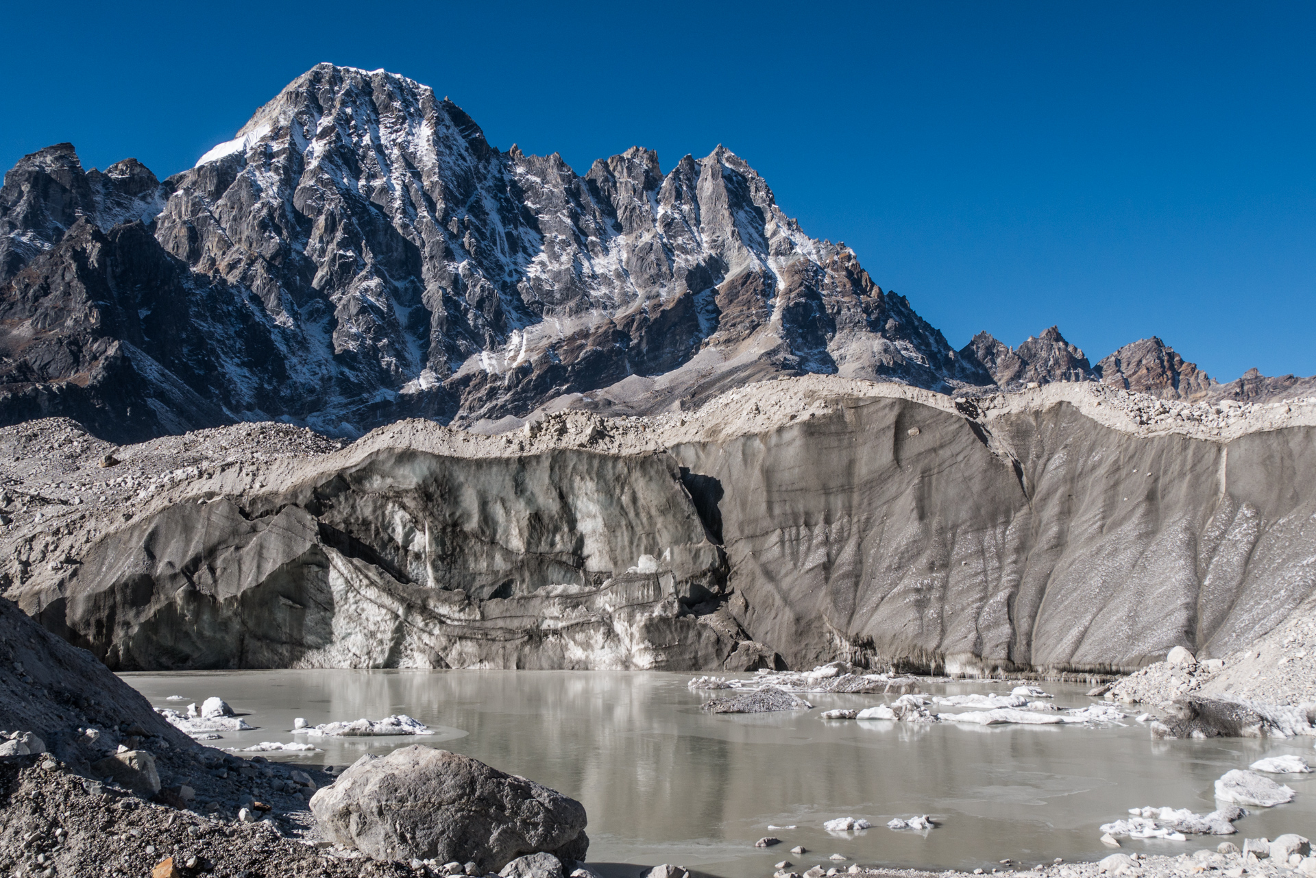 Traversée de la moraine - Le Gokyo Ri