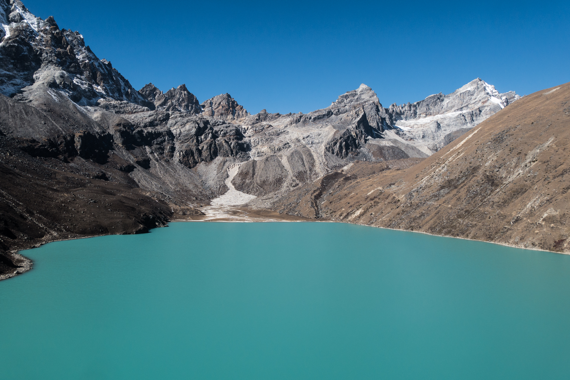 Le Renjo surplombe le lac de Gokyo - Le Gokyo Ri