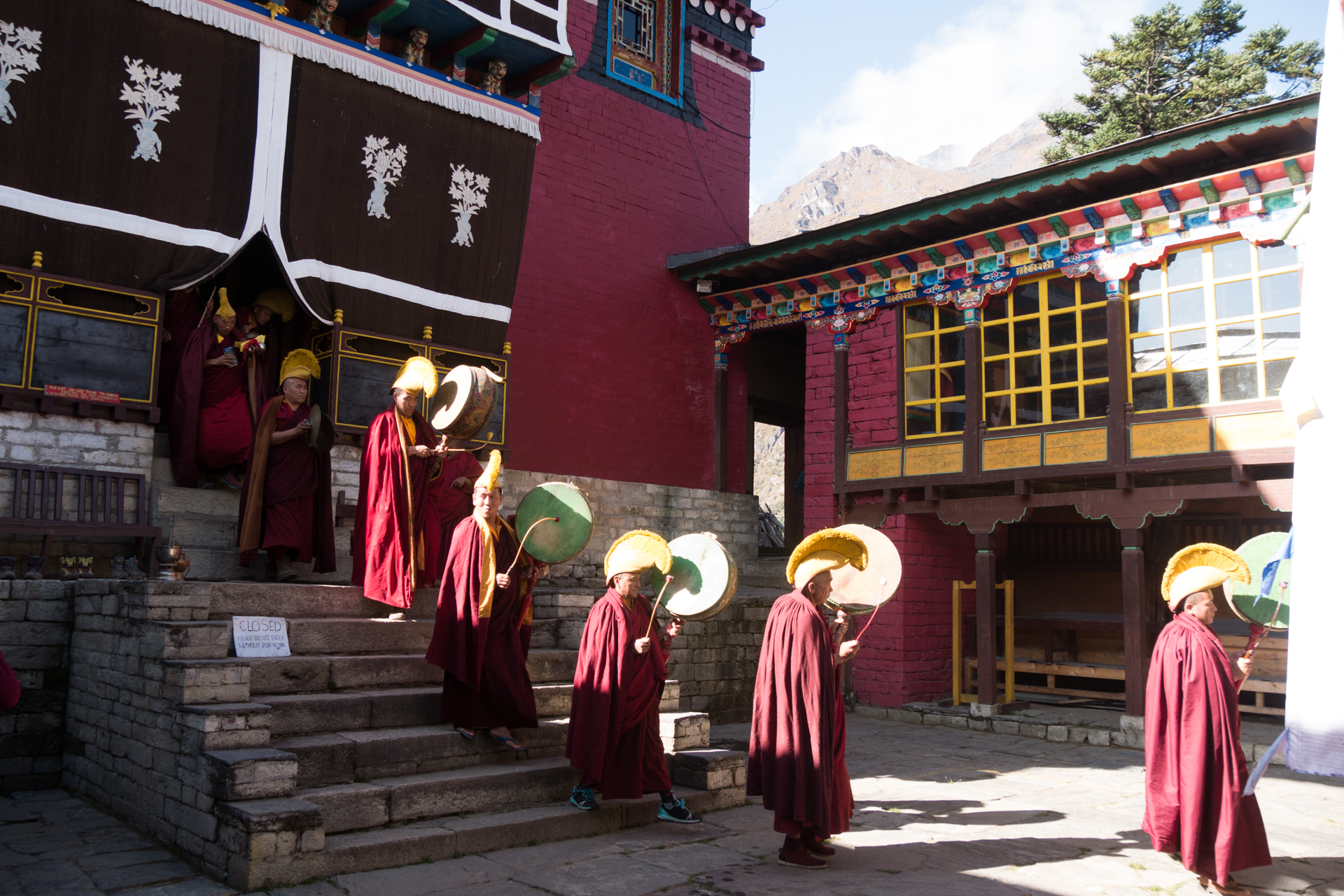 Cérémonie au monastère - Trek > Tengboche