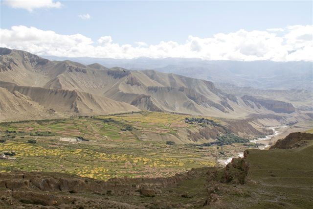 La vallée de Marang en allant sur Tsarang