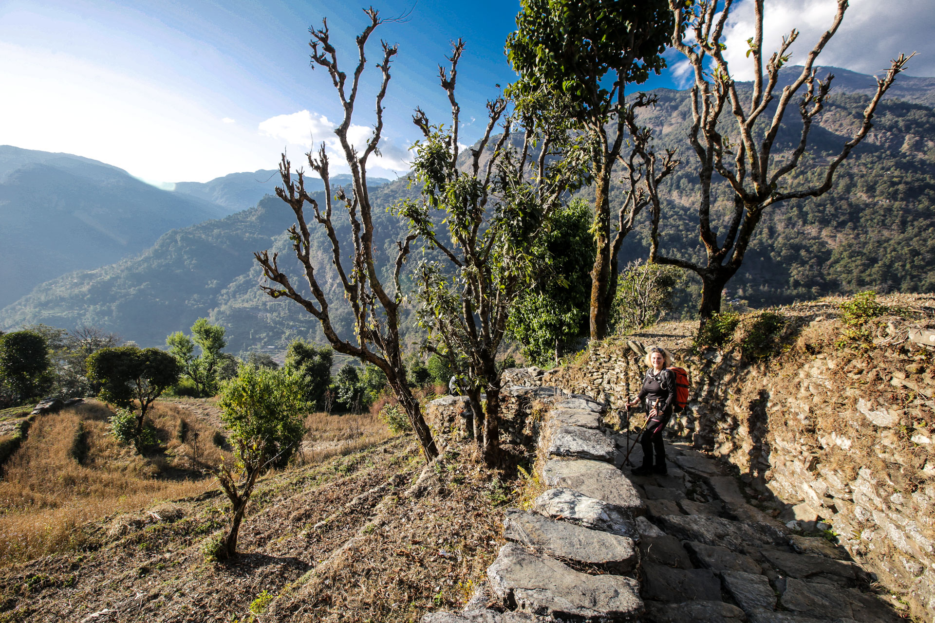 En route pour le versant Sud du massif de l’Annapurna