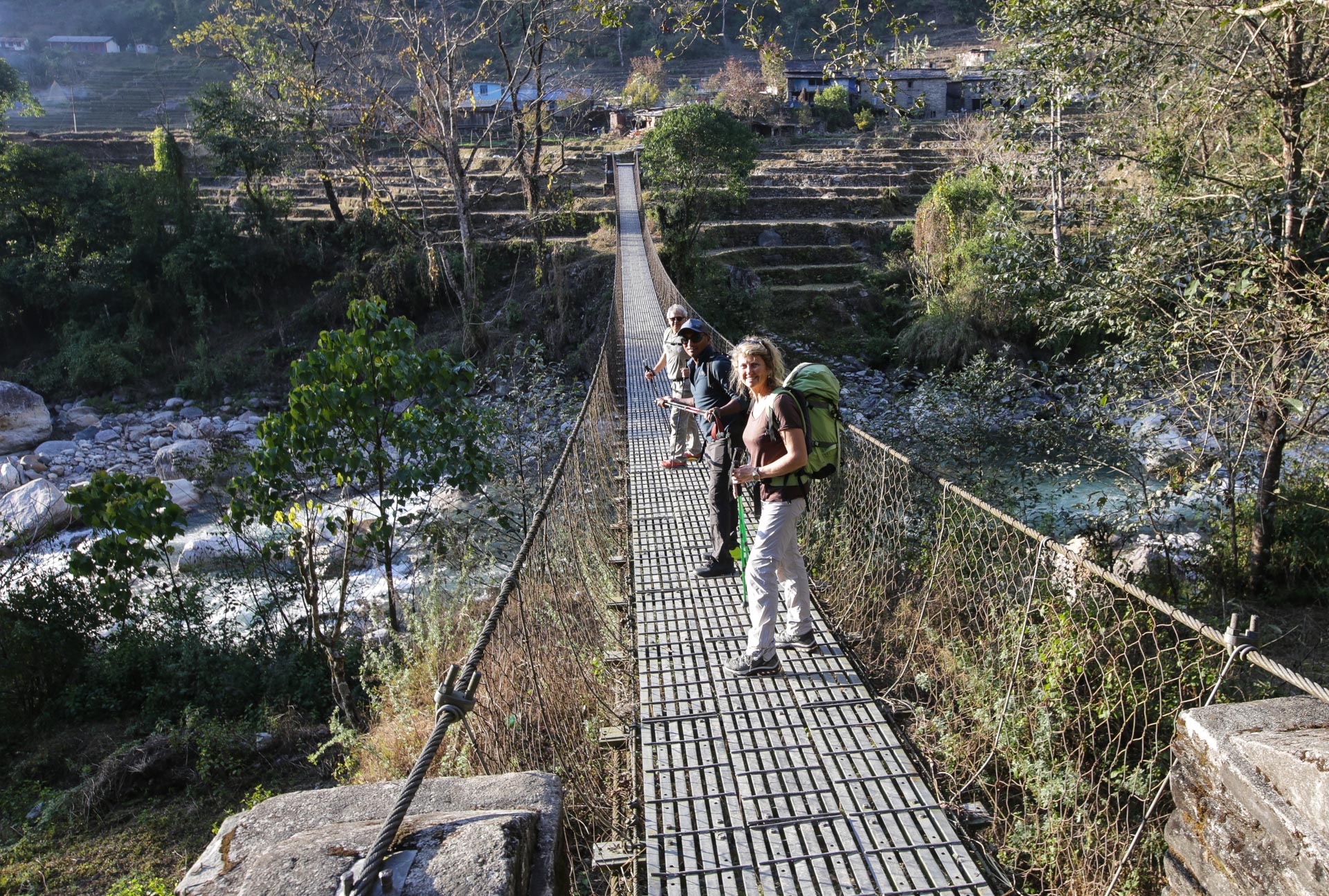 En route pour le versant Sud du massif de l’Annapurna