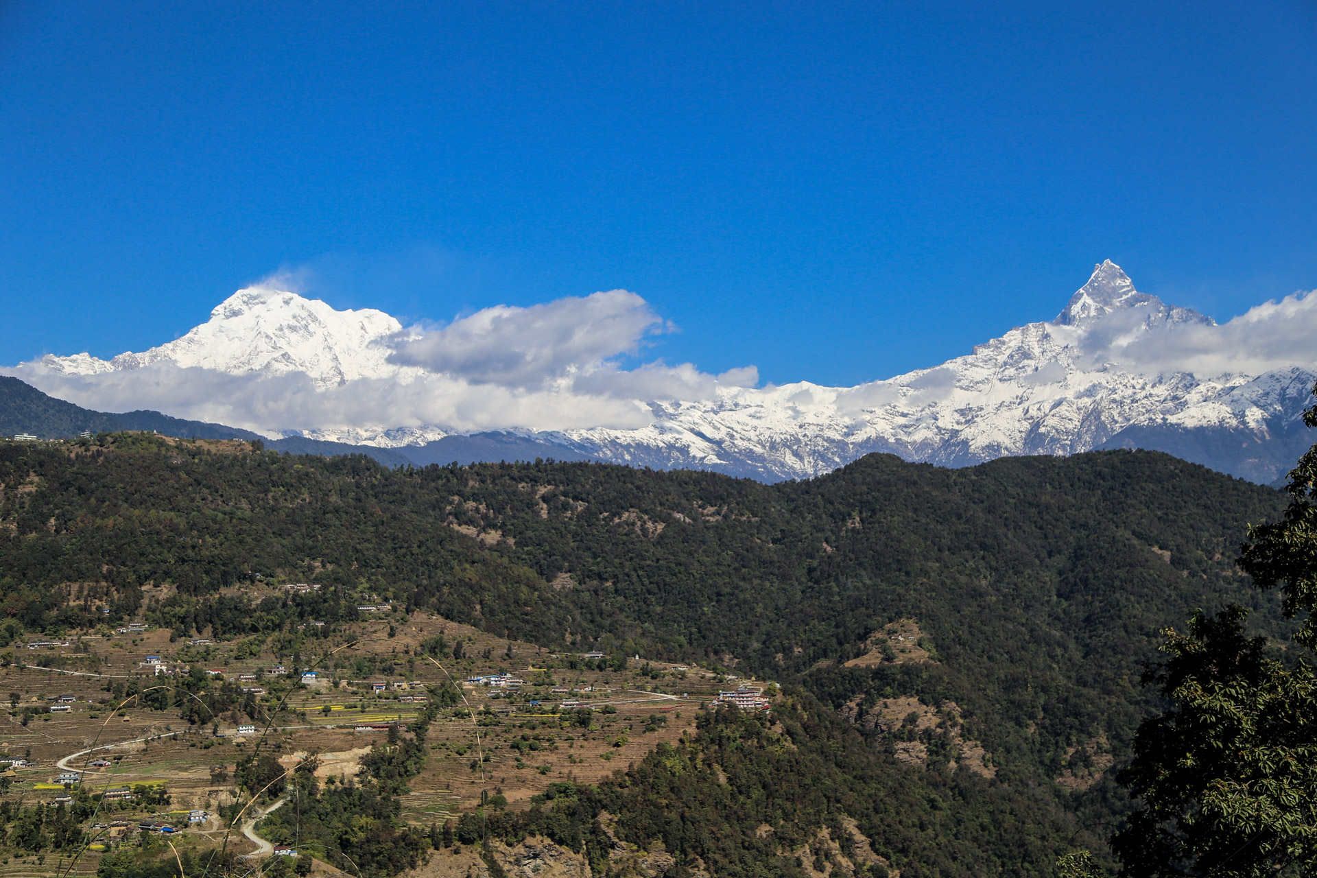 En route pour le versant Sud du massif de l’Annapurna