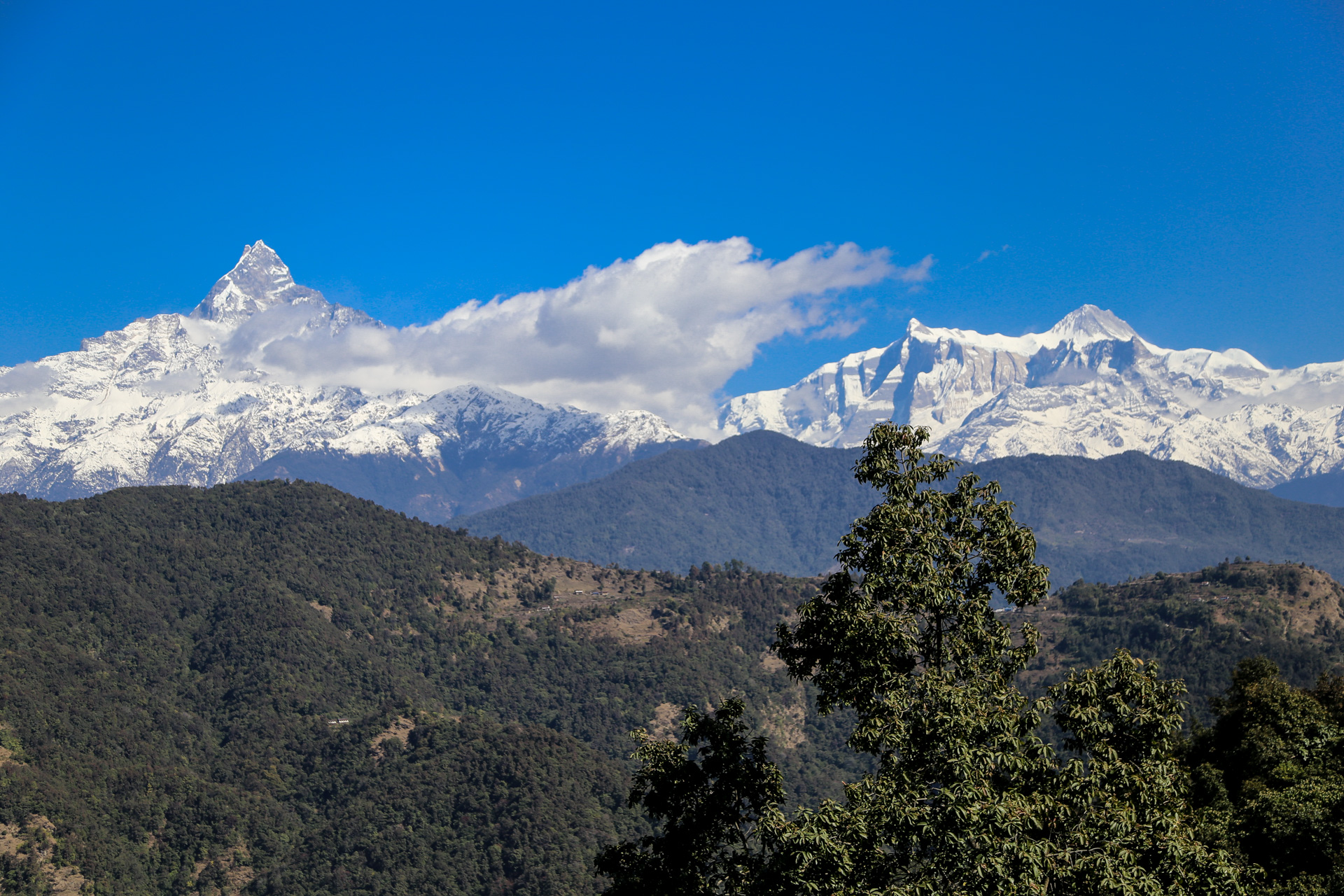 En route pour le versant Sud du massif de l’Annapurna