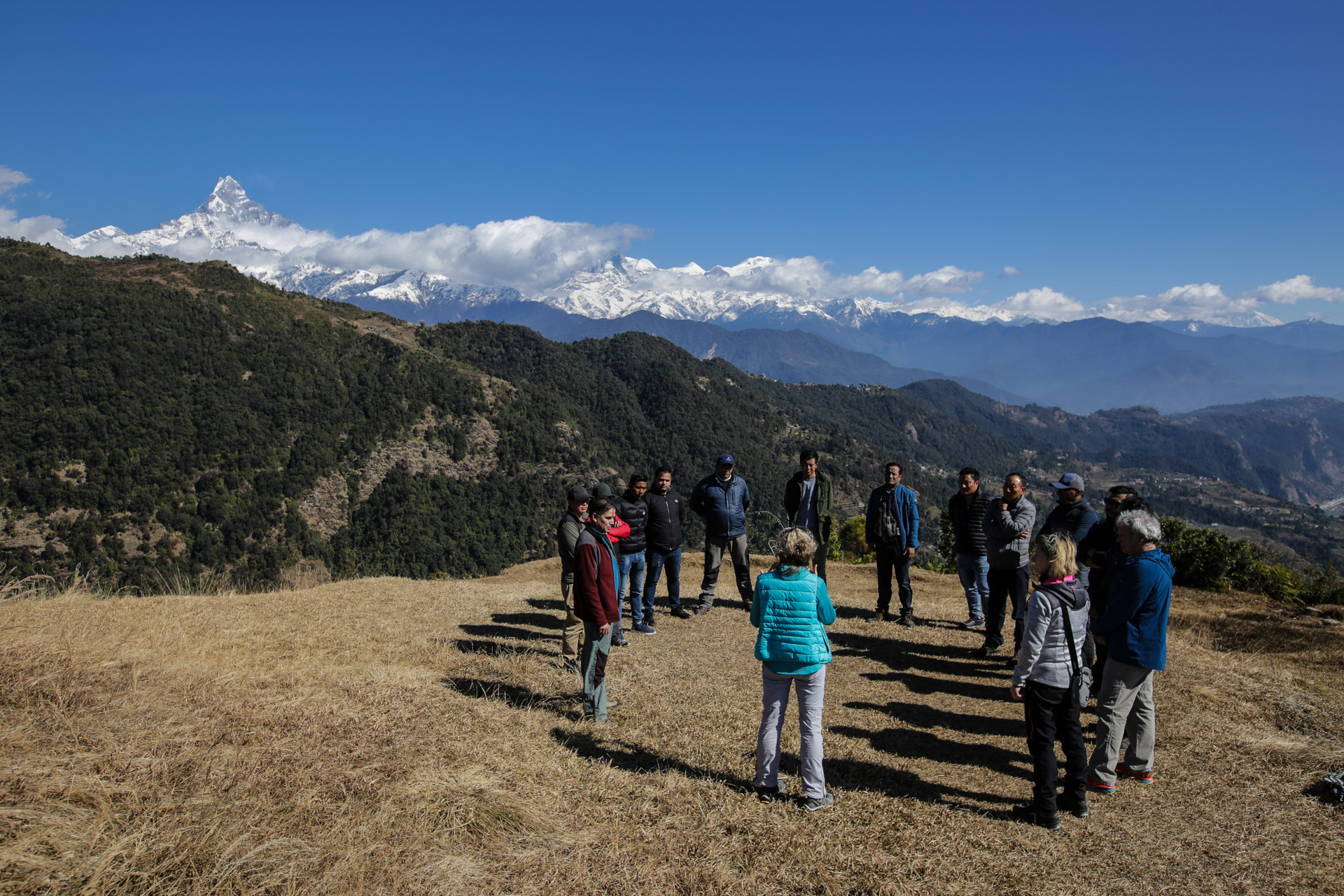 En route pour le versant Sud du massif de l’Annapurna