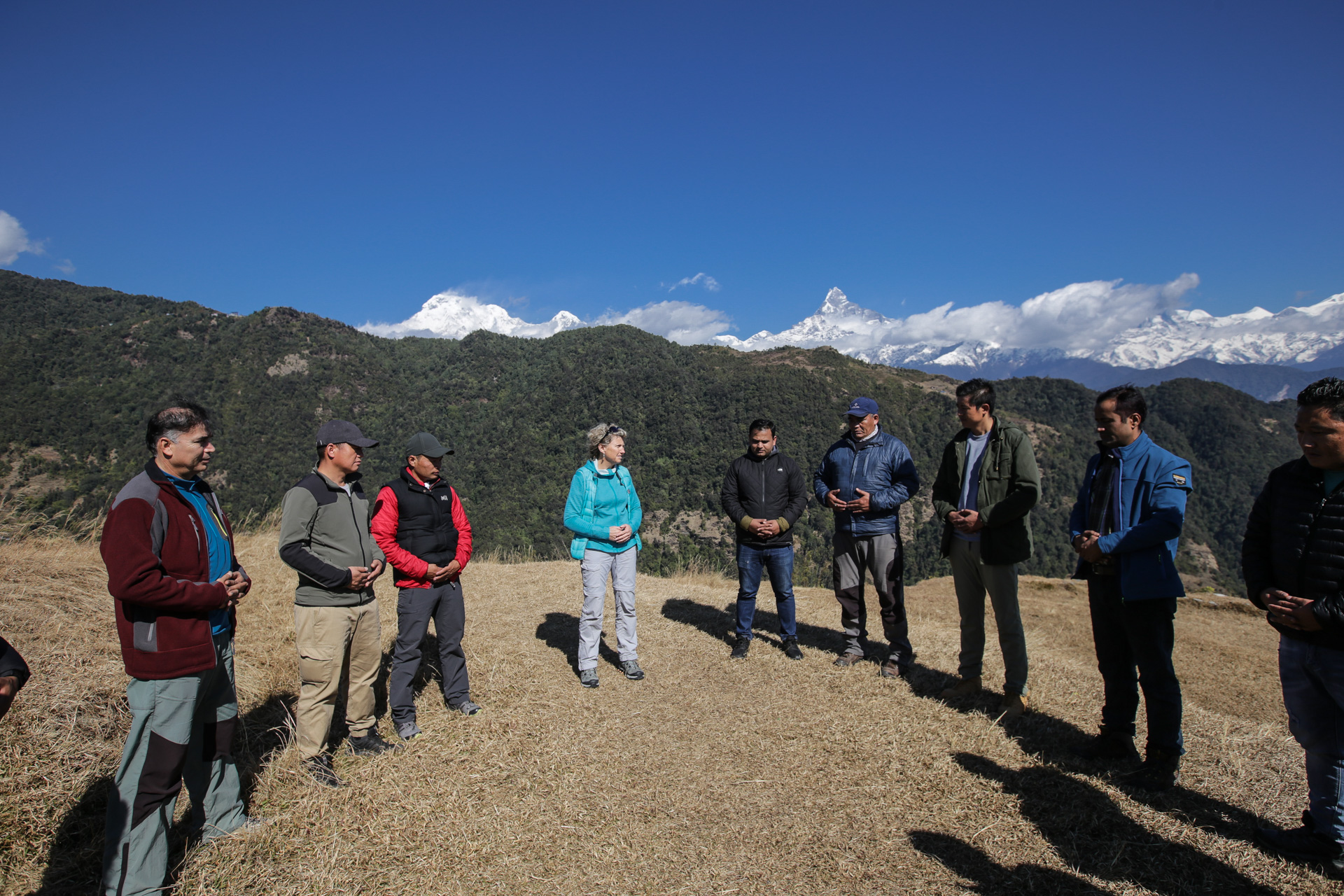 En route pour le versant Sud du massif de l’Annapurna