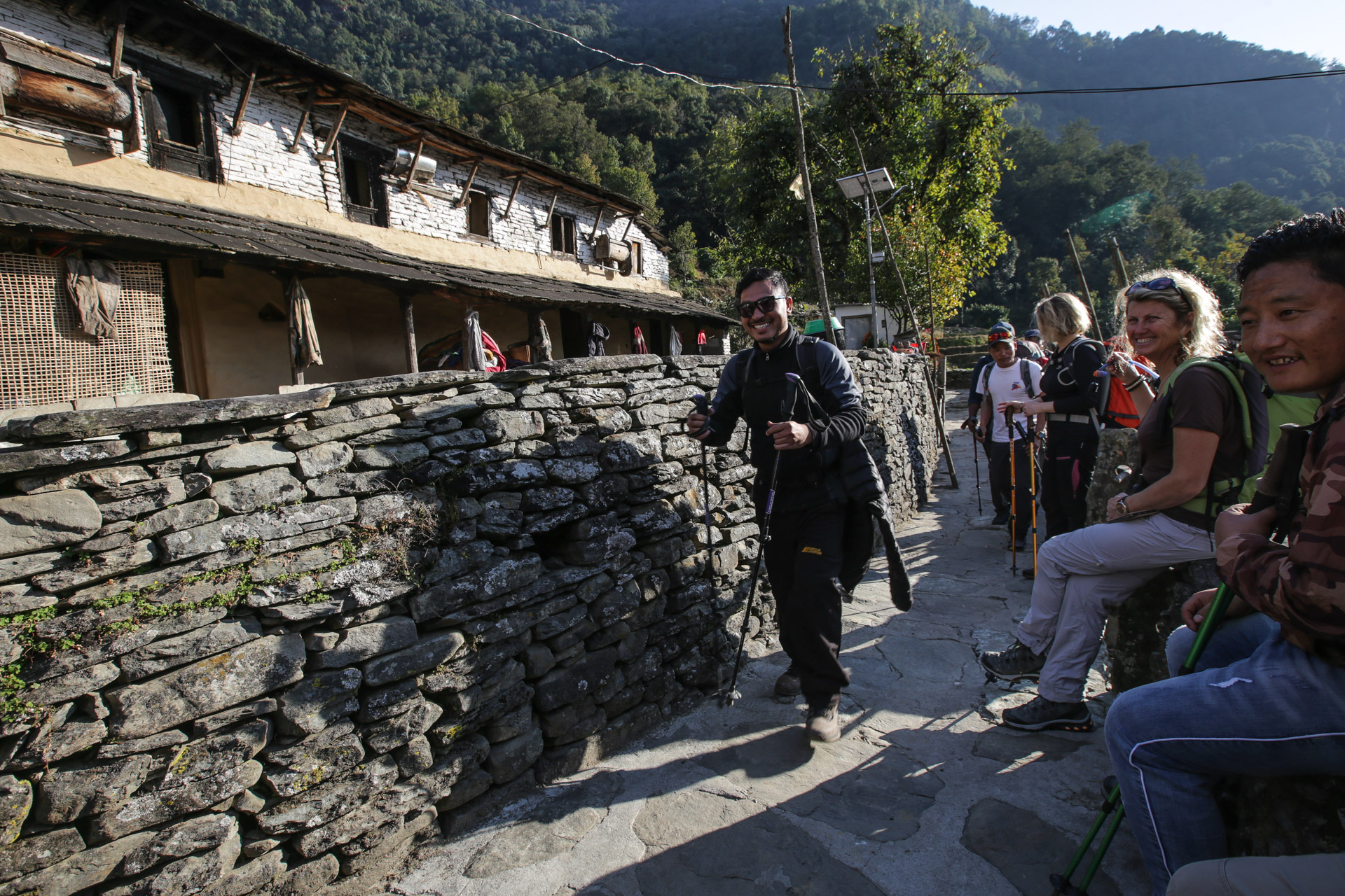 En route pour le versant Sud du massif de l’Annapurna