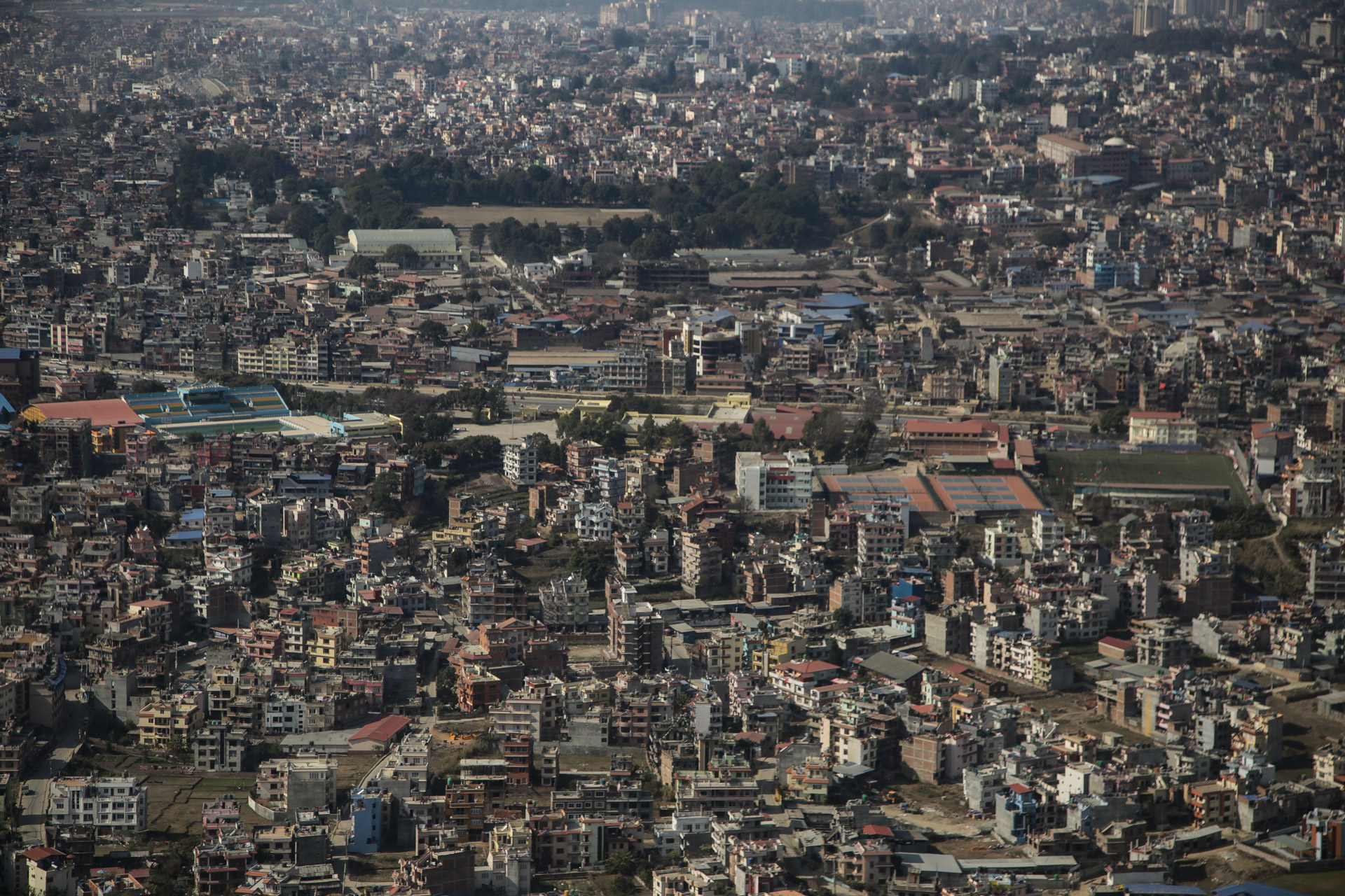 Kathmandu depuis le ciel ressemble à un jeu de lego