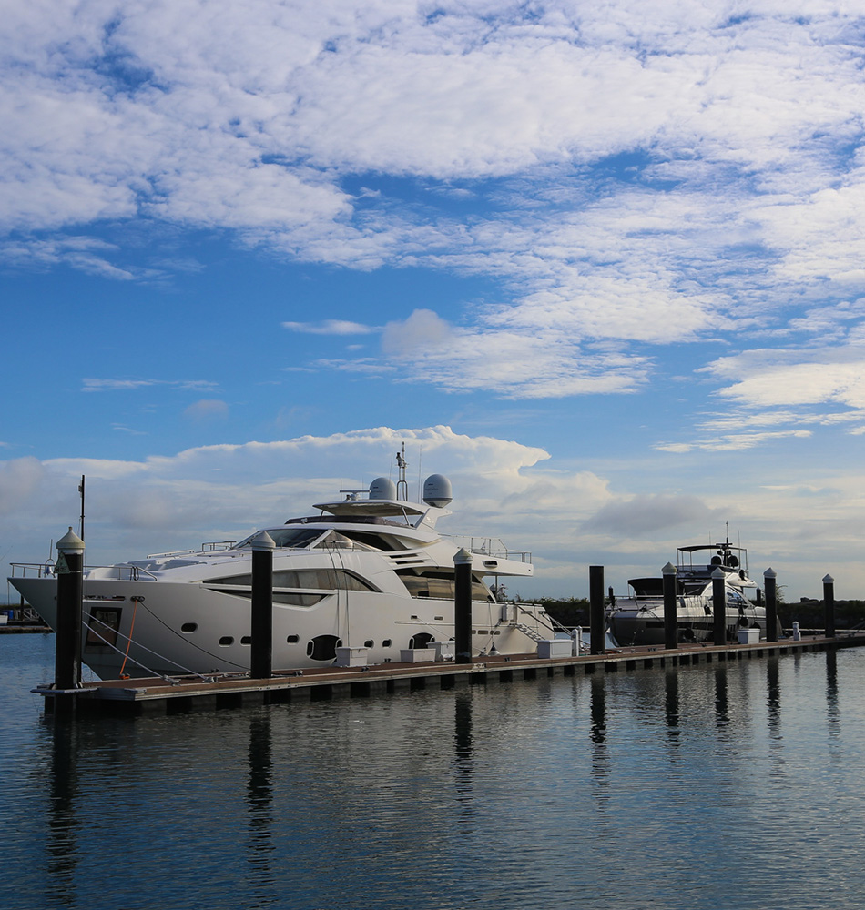 De très beaux yachts dans la marina d’Amador