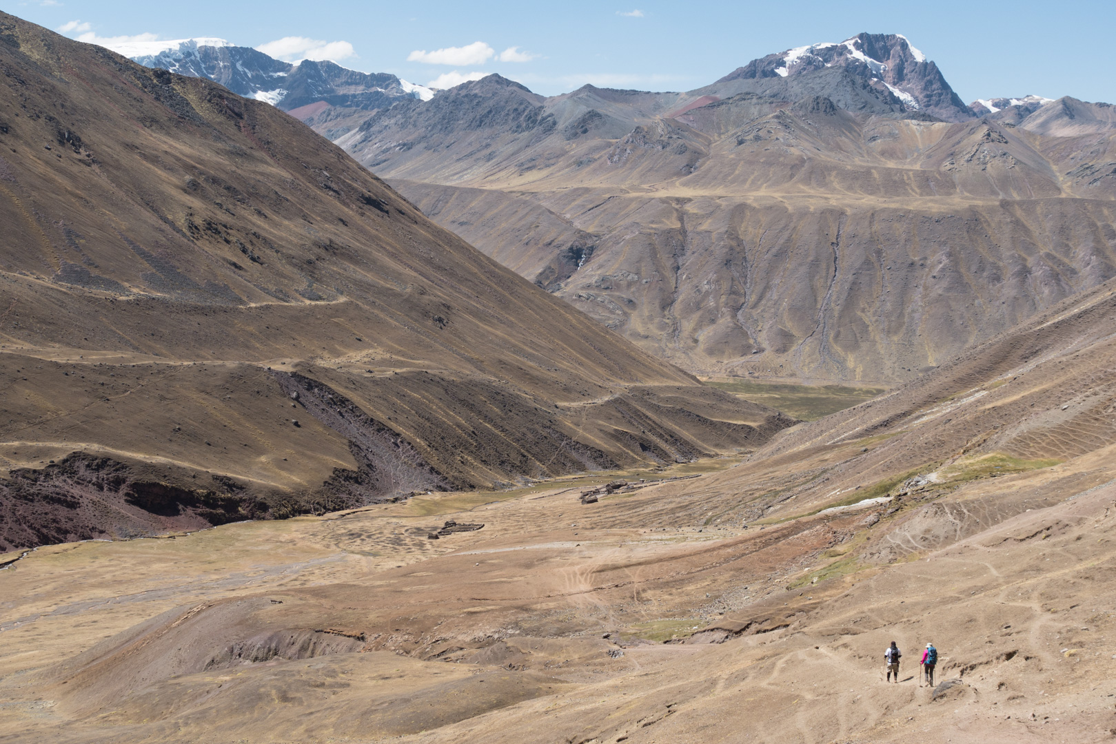 Descente vers le plateau - Trek > Col Alto Palomani > Vallée Jampa