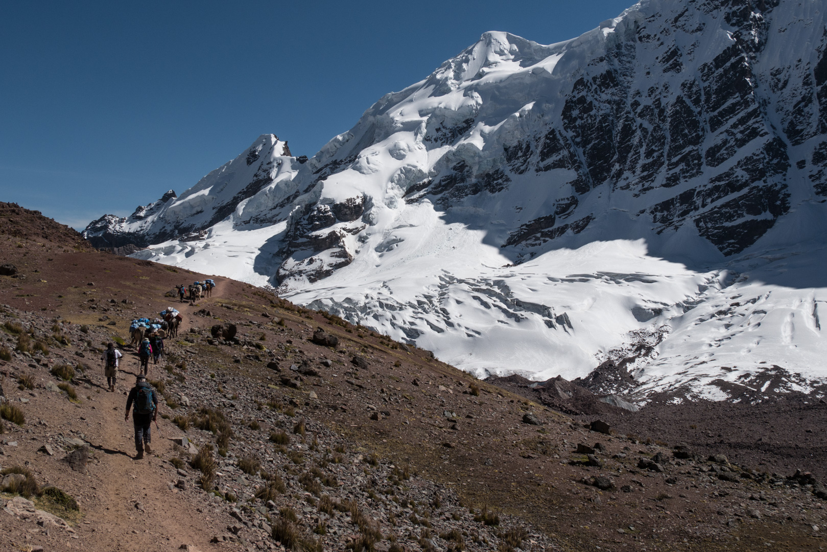 Un peu avant le col - Col Jampa > Pacchanta (4300 m)