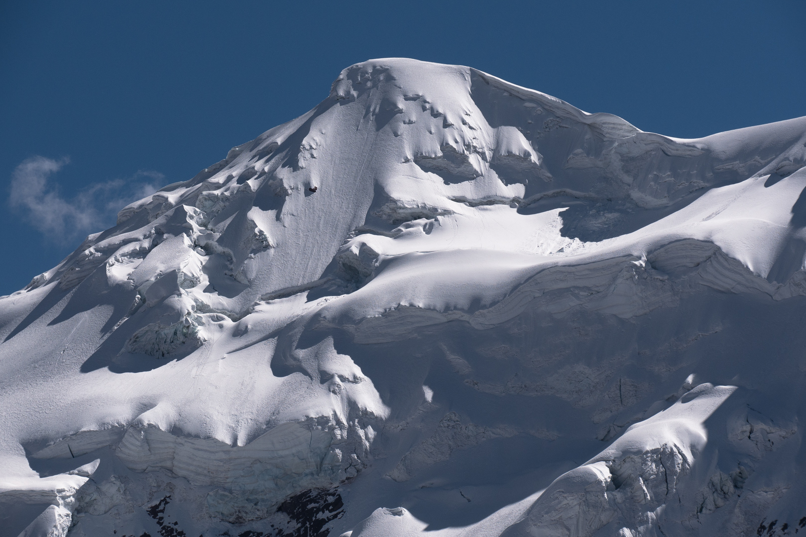 Le glacier qui surplombe le col - Col Jampa > Pacchanta (4300 m)