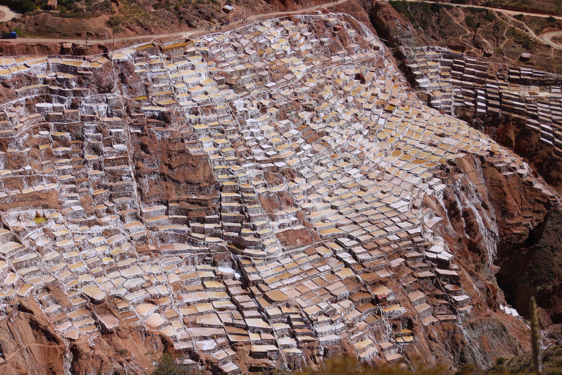 Vue d'ensemble sur les salines - De Cusco à Aguas Calientes