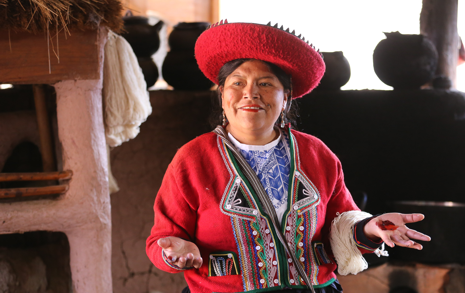 Utilisation de la cochenille - De Cusco à Aguas Calientes