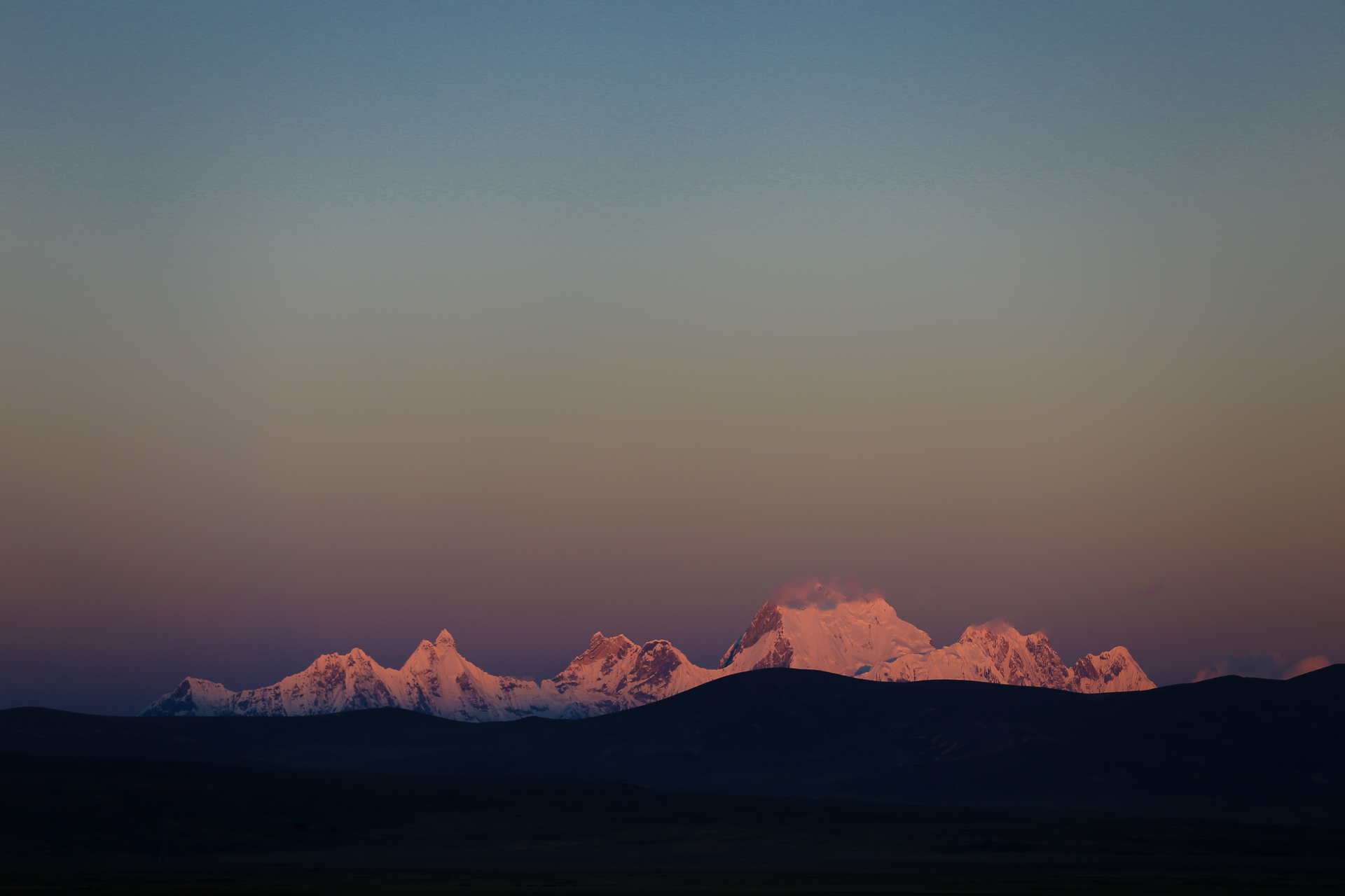 La Cordillère Huayhuash au coucher du soleil - De Cusco à Huaraz