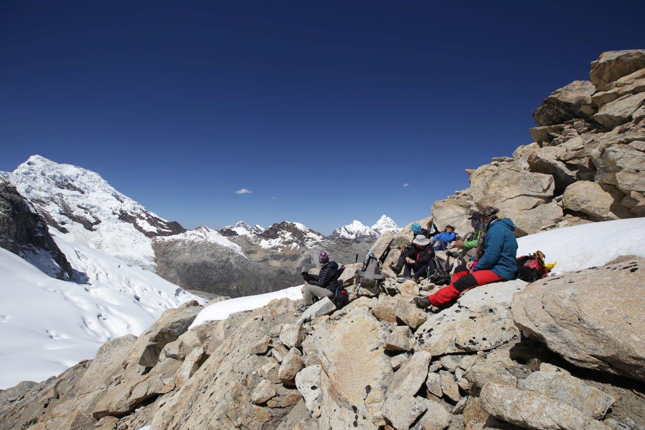 Casse-croûte au col - Le col Palcaraju