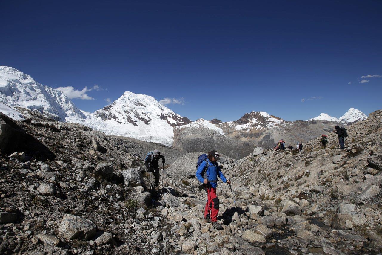 Super ambiance pendant toute la descente - Le col Palcaraju