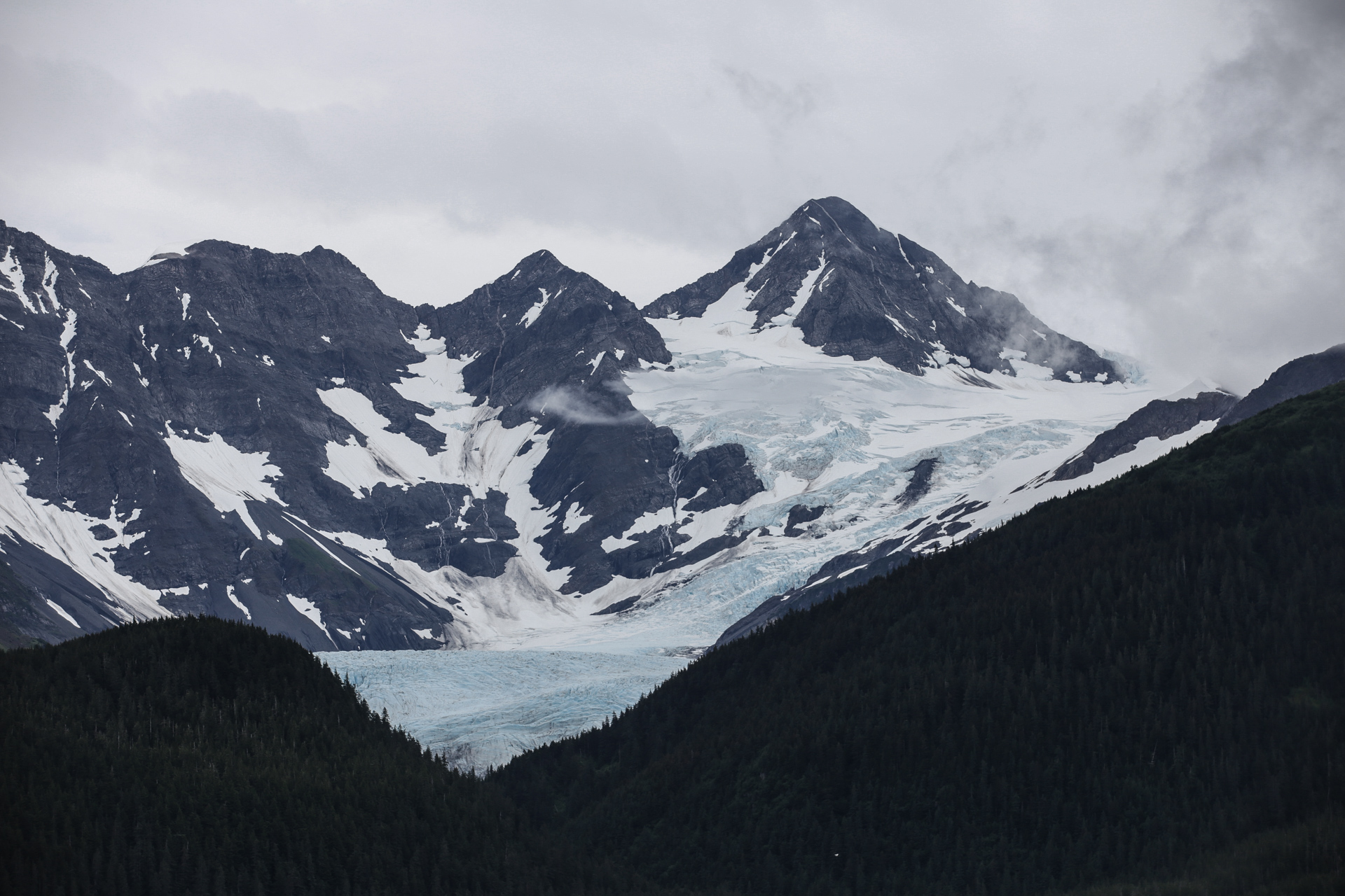 glaciers Alaska vus depuis notre ferry