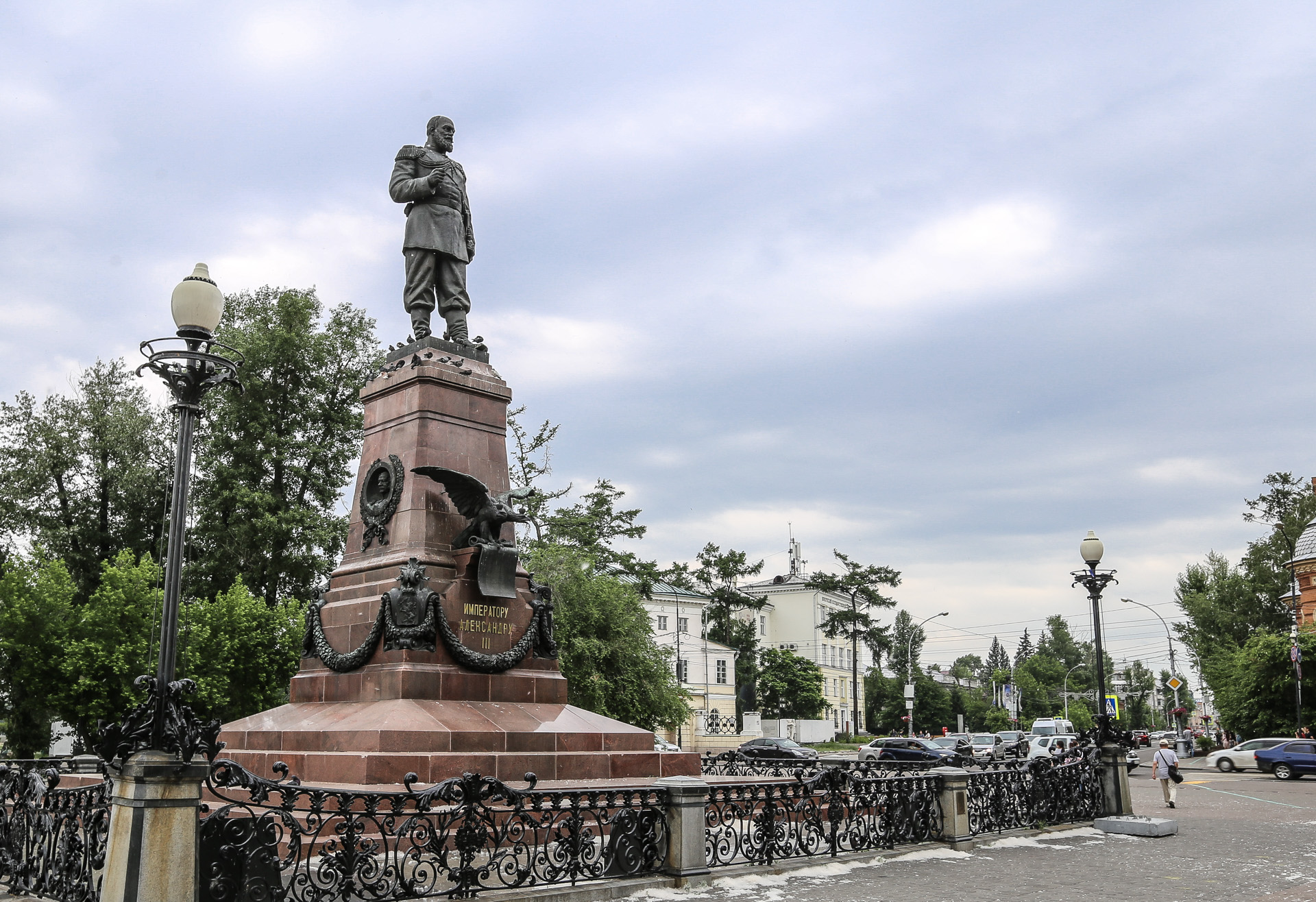 Statue d’Alexandre III, initiateur du transsibérien