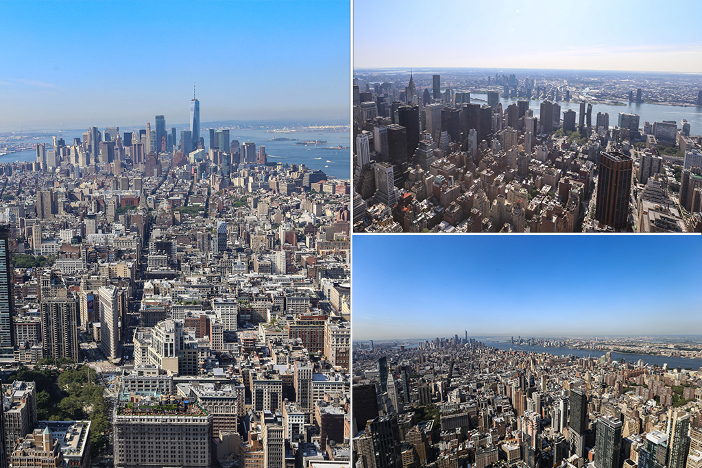 Depuis la plateforme d’observation au sommet de l’Empire State Building