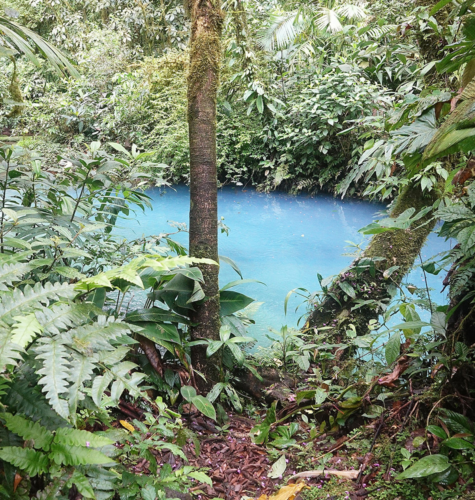 Rio Céleste, trouée dans la verdure