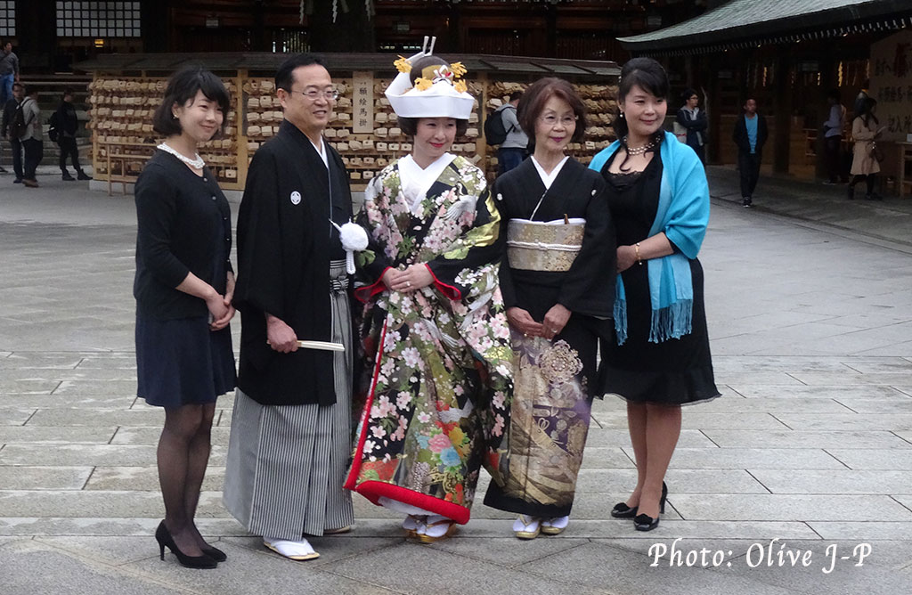 Mariés au sanctuaire de Meiji, Tokyo