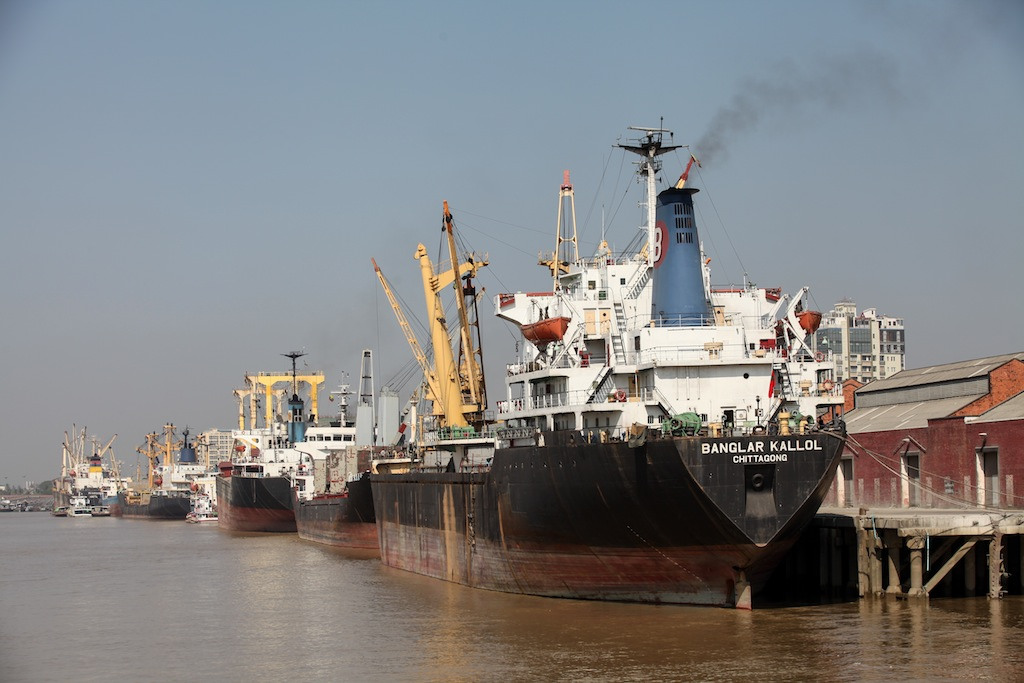 Le port de Rangoon